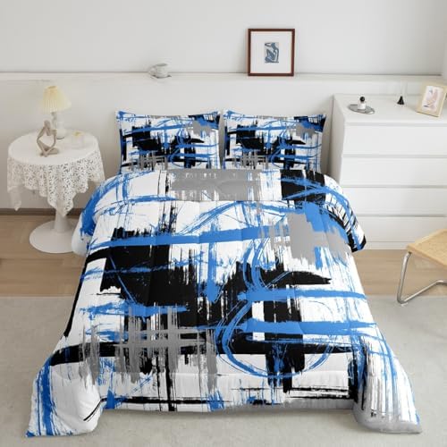Feelyou Striped Comforter Set Queen Size Kids Boys Bedding