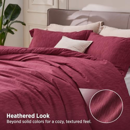 Bedsure Red Twin Comforter Set, Soft College Dorm Room Essentials 2 Pcs