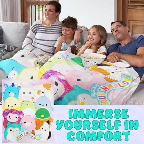 Get Trend Squishmallows Soft Fleece Throw Blanket for Girls Teens, 51x59in