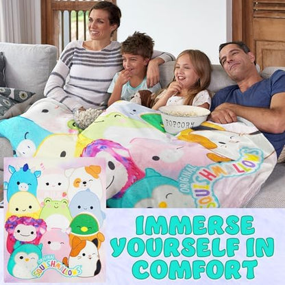 Get Trend Squishmallows Soft Fleece Throw Blanket for Girls Teens, 51x59in