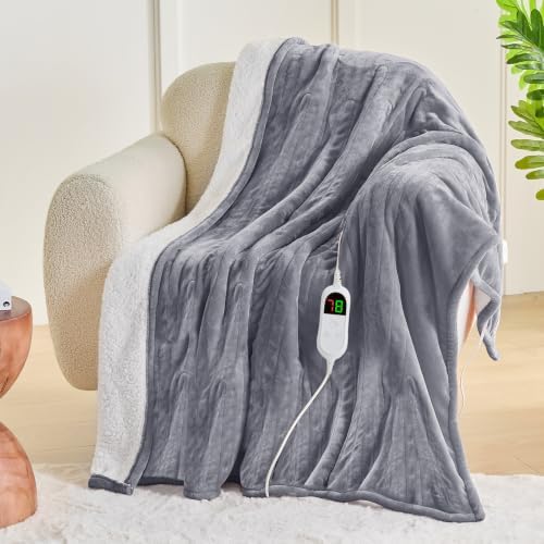 greenoak Heated Blanket Electric Full Heating 72"X84",Gifts for Women
