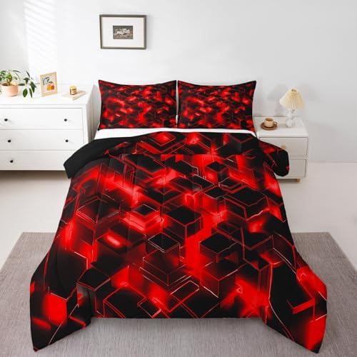 Feelyou Honeycomb Hexagonal Comforter Set Toddler Size Kids Boys Girls