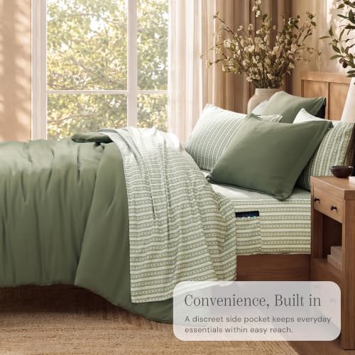 California King Comforter Set-7 Pieces Soft Recycled Bed in a Bag