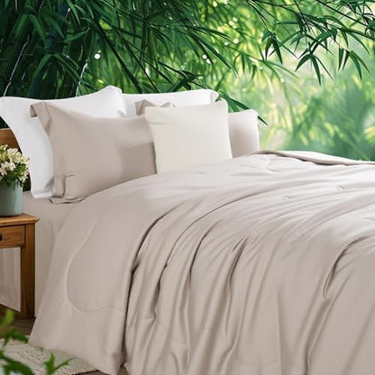 NEXHOME PRO 100% Viscose from Bamboo Comforter Twin Size - Ultra-Soft, Breathable, Lightweight All-Season & Summer Duvet Insert, Natural Temperature Regulating for Cooling Sleep