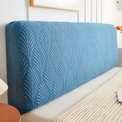 EFELIM Stretch Headboard Covers for Queen Cal King Size Bed Headboard Slipcover, Jacquard Bed Head Cover Dustproof Protector Cover for Bedroom Décor (Blue,47.2in)