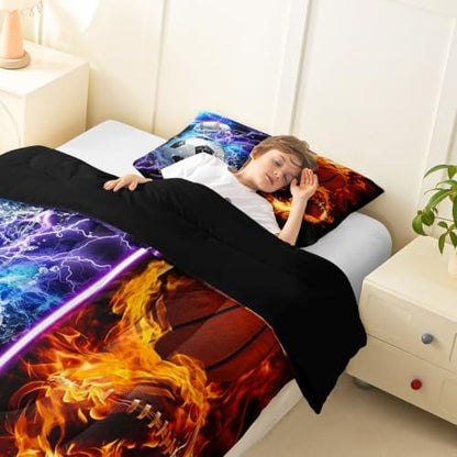 Erosebridal Baseball Soccer Basketball Football Bedding Toddler,