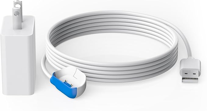 Magnetic Clip Charger Compatible with Tractive GPS Dog 4 Tracker | for GPS Location Smart Pet Activity Tracker - Replacement Portable Wireless USB Charging Base - White USB-C Cables