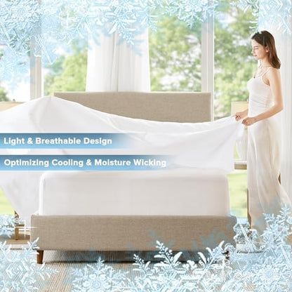 Comfort Spaces Coolmax Cooling Sheet Set, King Extra Deep Pocket 4 Piece