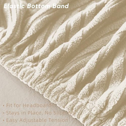 Bed Headboard Cover Twin, Stretch Head Board Slipcover Washable