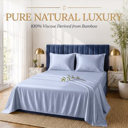 DECOLURE 100% Viscose Derived from Bamboo Sheets | 4 Pc Bed Set