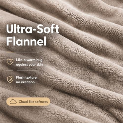 Electric Heated Blanket 62"x84" Twin Size, Linen
