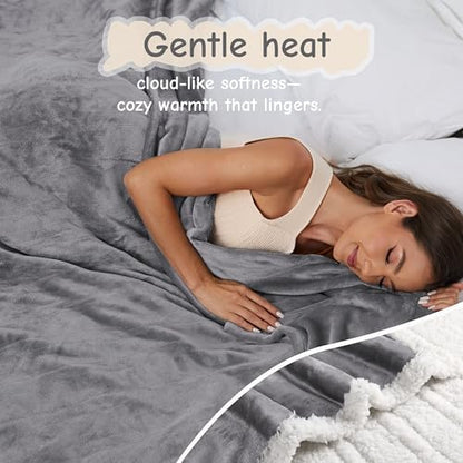 Soypipo Electric Heated Blanket 50"x60", 9 Heat Settings 10-Hour Auto-Off