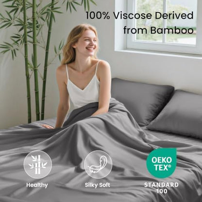 Love's cabin 100% Rayon Derived from Bamboo, Queen Sheet Set, 6 Pieces
