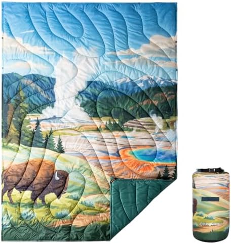 KingCamp Ultralight Camping Blanket, Wearable Packable Blanket,79"x57"
