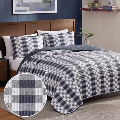 King Quilt-Lightweight Bedspread Plaid Quilt King Size Quilt Bedding Set