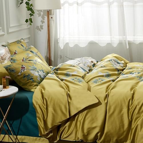 King Size Comforter Set Vintage Garden Floral Comforter Set Fluffy Soft Microfiber Boho Floral Bedding Comforter 3 Pieces Flower Birds Comforter Vintage Botanical Comforter King with 2 Pillowcases