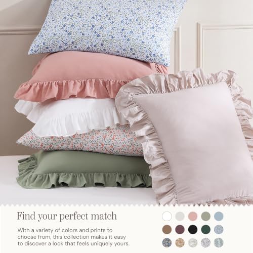 BLOOMHAVEN Twin XL Comforter Set-5 Pieces Floral Ruffle Bedding Set