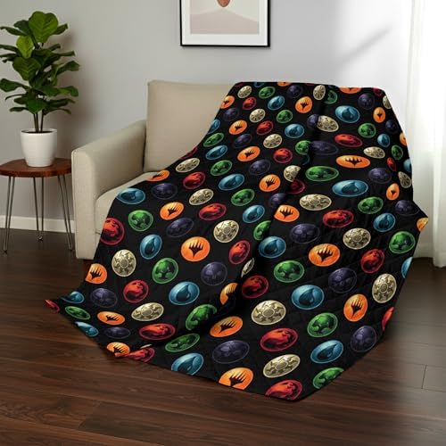 Northwest Magic The Gathering Magic Icons Twin Quilted Blanket, Comfy Throw, Adults Boys Girls, Soft Lightweight Bedding for Bed, or Couch, 60 x 90 inches