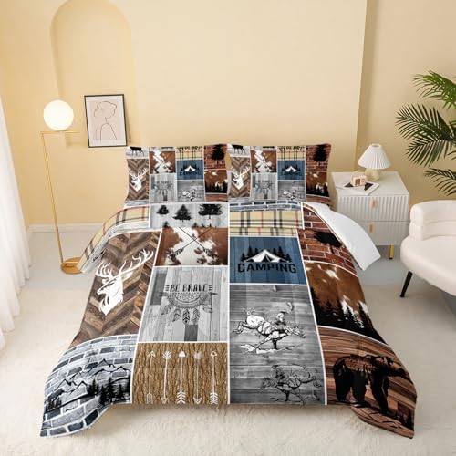 QOOMO Hunting Deer Kids Comforter Set Twin Size