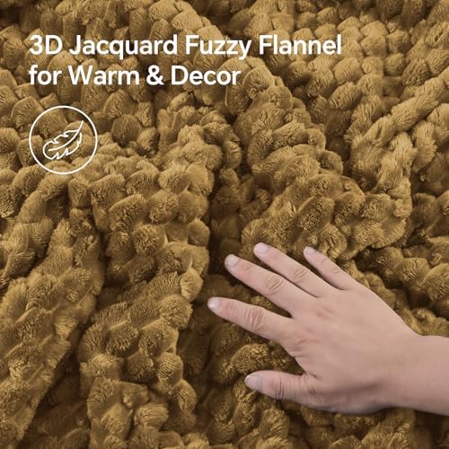 BEDELITE Fluffy Queen Comforter Set, Brown Fleece Bed Set 3 Pieces
