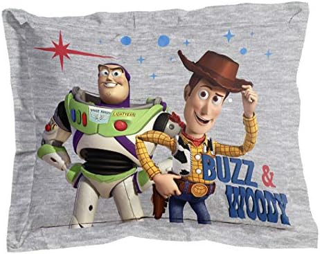 Disney Pixar Toy Story Twin Comforter Set 5 Piece Kids Bedding, Gray