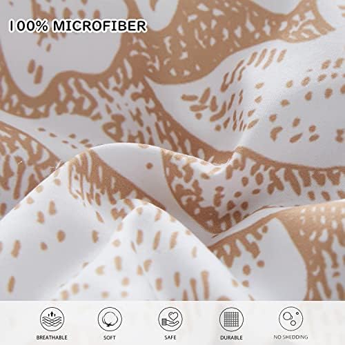 Yogeneg 7 Piece Bed in a Bag Queen Comforter Set Botanical Floral Bedding Set,White Flowers Leaves Printed on Black Reversible Design,Soft Microfiber Comforter with Sheet Set,All Season