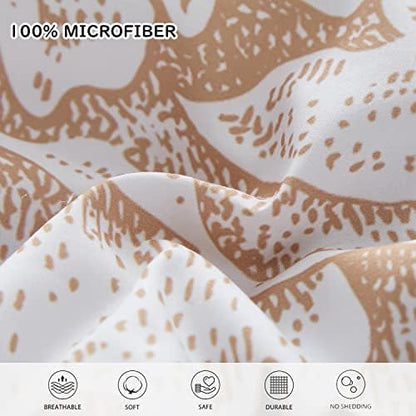 Yogeneg 7 Piece Bed in a Bag Queen Comforter Set Botanical Floral Bedding Set,White Flowers Leaves Printed on Black Reversible Design,Soft Microfiber Comforter with Sheet Set,All Season