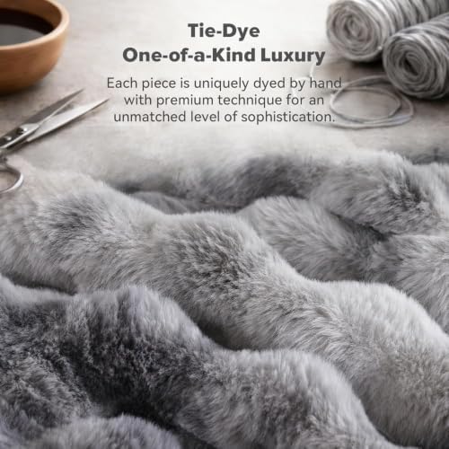 YIKUSH California King Faux Fur Soft Comforter Set, Fluffy Bedding Set