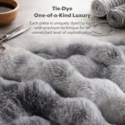 YIKUSH California King Faux Fur Soft Comforter Set, Fluffy Bedding Set