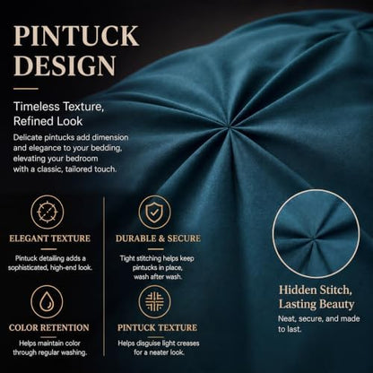 CozyLux Oversized King Comforter Set Lyons Blue, 7 Pieces Bed in a Bag