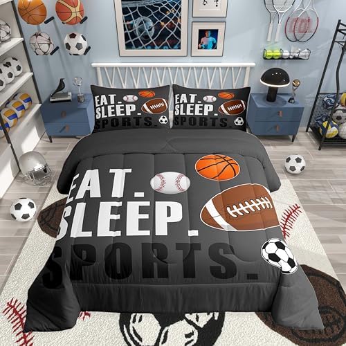Feelyou Sports Comforter Set Full Size for Kids Boys Girls