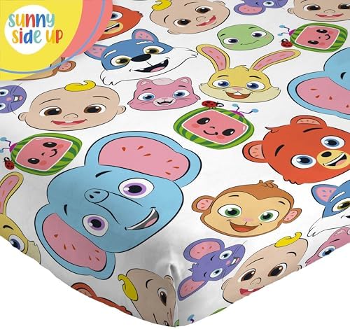 Sunny Side Up CoComelon Twin Size Sheeet Set - 3 Piece Kids Animals Bedding Set Includes Pillow Cover - Super Soft Microfiber Sheets