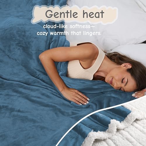 Soypipo Electric Heated Blanket 72"x84", 9 Heat Settings 10-Hour Auto-Off