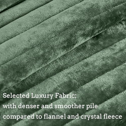 Califonia King Velvet Quilt Set Striped Bedspread 106x118