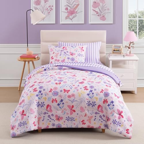 Twin Comforter Set with Sheets for Girls-5 Pieces Twin Bedding Sets Printed