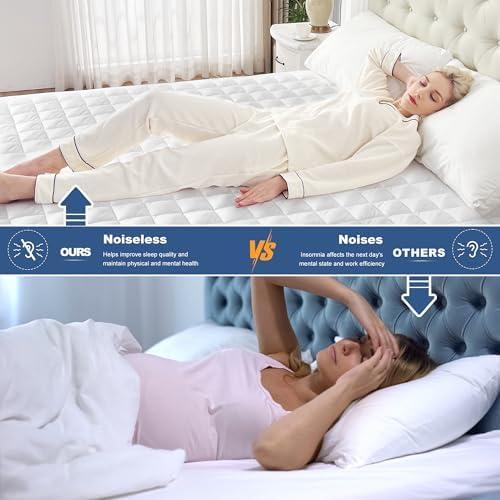GRT Split King Mattress Protector Waterproof, Hollow Cotton Mattress Pad