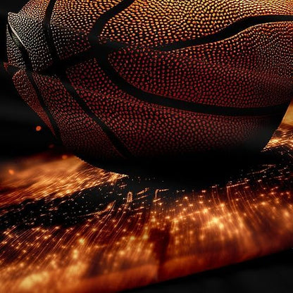Helloosun 5PCS Basketball Bedding Twin,Boys Sports Comforter Set,Basketball Twin Comforter for Boys,Red and Black Court Bed Set
