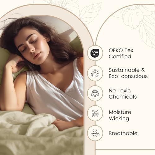 King Size Sheets Set, 15" Deep Pocket Breathable Cotton Bed Sheets - Linen