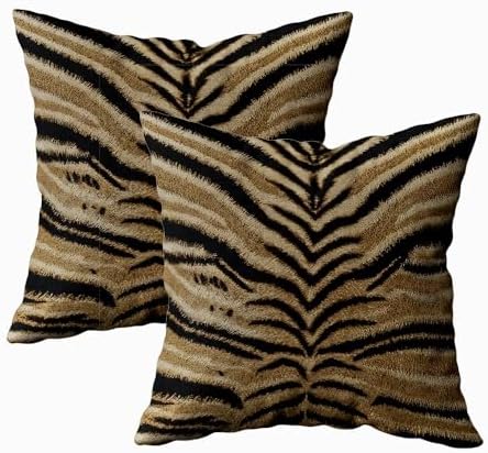 TOMWISH Animal Skin Pattern Print Throw Pillow Covers 24x24 in Set of 2