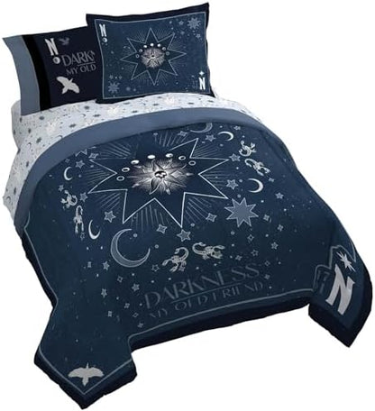 Wednesday Addams King Comforter Set 7 Piece Bedding for Girls, Blue