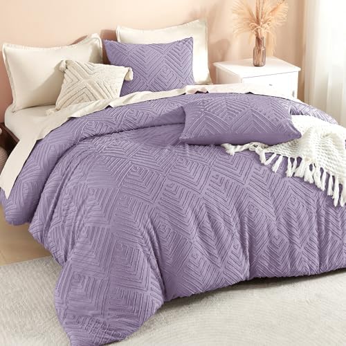 Litanika King Size Comforter Set, 3 Pieces Tufted Boho Bedding Set