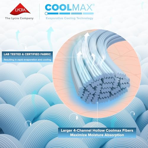 Comfort Spaces Coolmax Moisture Wicking Cooling Sheet Set, King 4 Piece