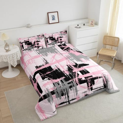 Feelyou Striped Comforter Set Queen Size Kids Boys Bedding