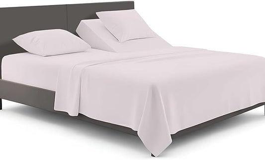 SGI Bedding Adjustable Split Head Flex Top Cal King 36" Microfiber Sheet Set -Ultra Soft, Cooling & Deep Pocket 15” Fitted, 4-Piece Breathable & Durable Bedding Set for Split Cal King Beds -Light Gray