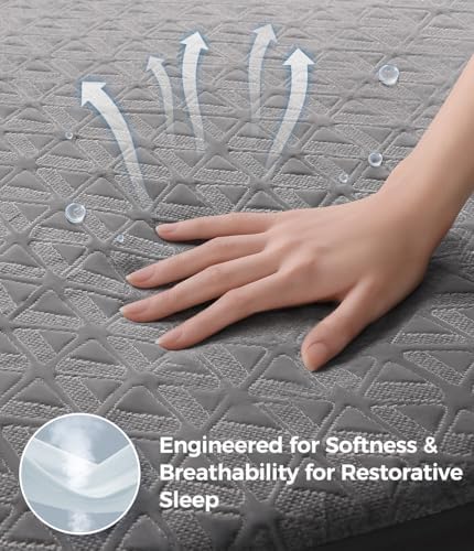 Twin Waterproof Mattress Protector, Breathable Cooling Bed Cover
