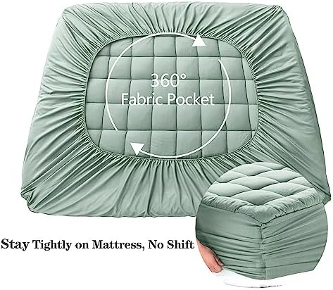 EASELAND Full Size Mattress Pad Pillow Top Mattress Topper Cotton Top