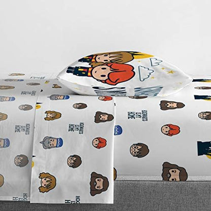 Jay Franco Harry Potter is My Home 4 Piece Twin Bed Set -Bedding Features Harry, Ron, Hermoine, Hagrid, and Dumbledore