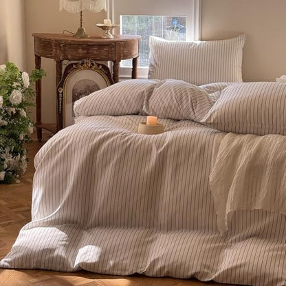 NSNLGSGC Black & White Striped Duvet Cover Set, Queen
