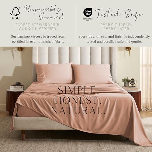 KARISSA MAE Luxury Bamboo Viscose California King Size Sheet Set