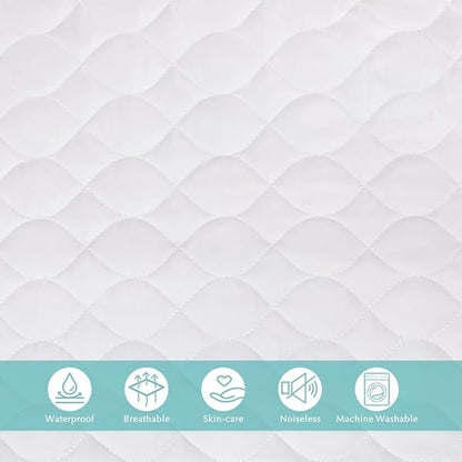 American Baby Company Waterproof Fitted Crib Mattress Protector 52" x 28" - Quilted, Noiseless, Ultra-Soft & Breathable Crib & Toddler Mattress Pad Cover
